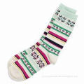 Women's Socks, Made of 90% Polyester and 10% Spandex, Customized Designs are Welcome